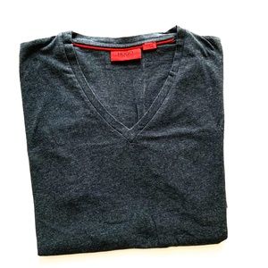 COPY - Hugo Boss Grey V-Neck T-Shirt L